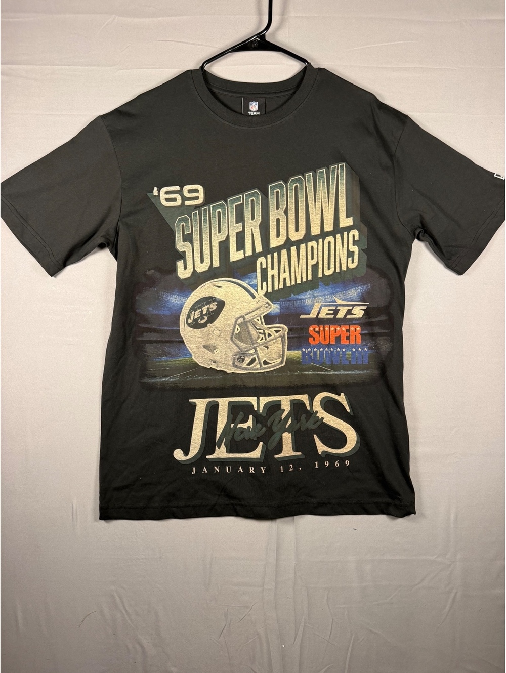 New Era NFL Team Apparel New York Jets '69 Super Bowl Champions T-Shirt Medium